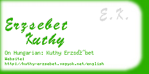 erzsebet kuthy business card